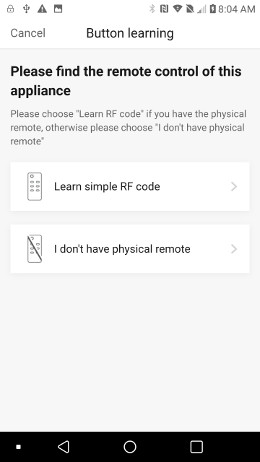 Broadlink app simple RF code selection-pix 19