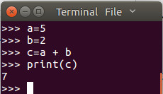 Micropython REPL example of simple math