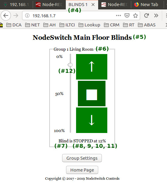 WiFi slider control for blinds, shades and window openers